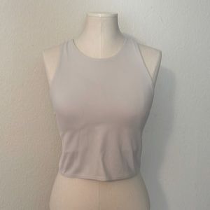 White Athleta Conscious Crop.